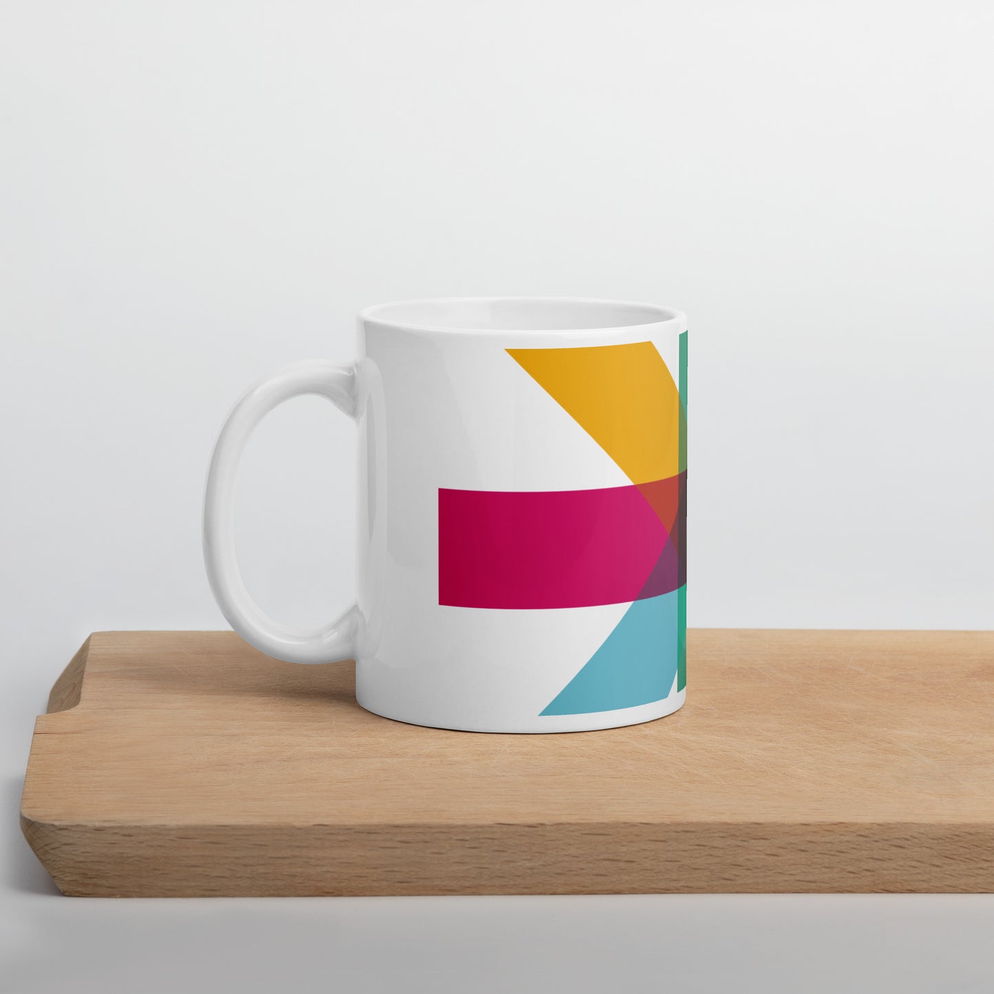 White glossy mug
